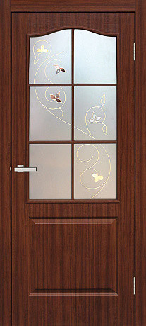 Міжкімнатні двері Оміс Класика ЗС+КМ Горіх 800х2000 мм