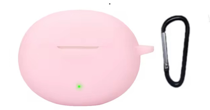 Чохол-накладка DK для Oppo Enco Air 4 Pro | Silicone Candy Friendly с карабином (017987) (pink), фото 1