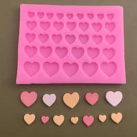 Силіконовий молд Серця 34 шт, 9*6,2 см