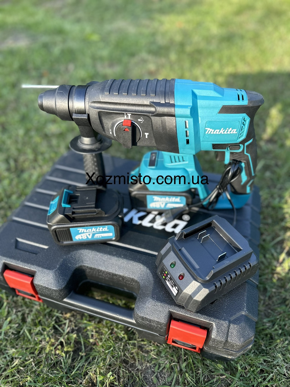 Будівельний акумуляторний перфоратор Makita DHR330Z 48 V 6 Ah 2 акумулятори, бездротовий електроперфоратор