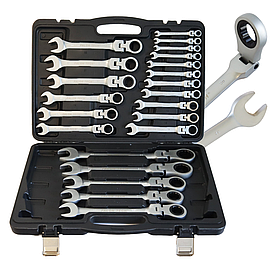 Професійний набір ріжково-накидних ключів з тріскачкою 22 шт. 6-32 мм Falon-Tech