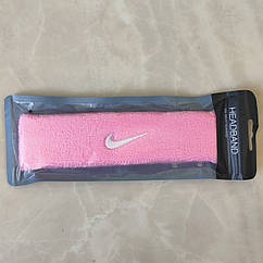 Пов'язка на голову рожева Nike спортивна