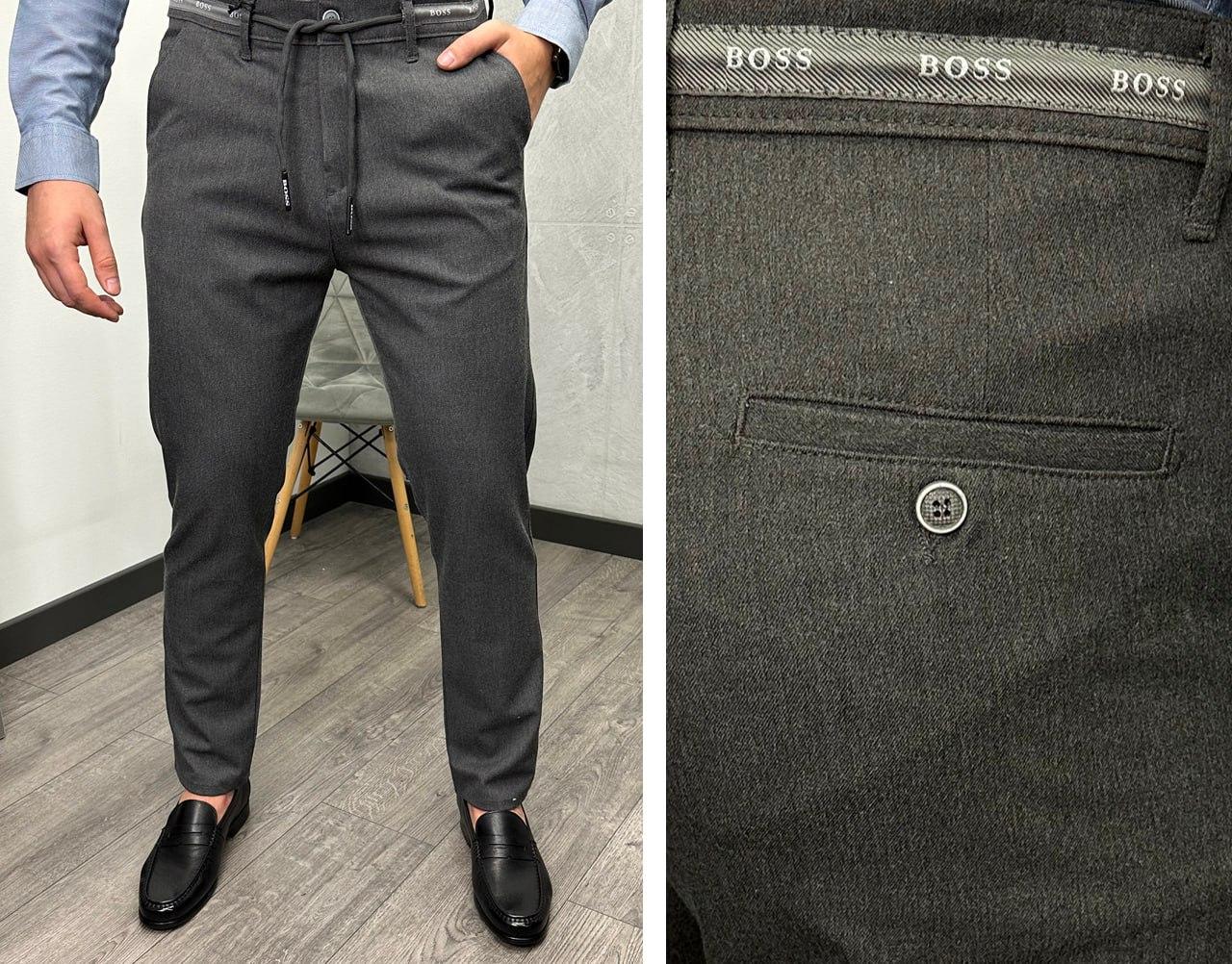 Чоловічі штани Hugo Boss H4659 сірі, фото 1