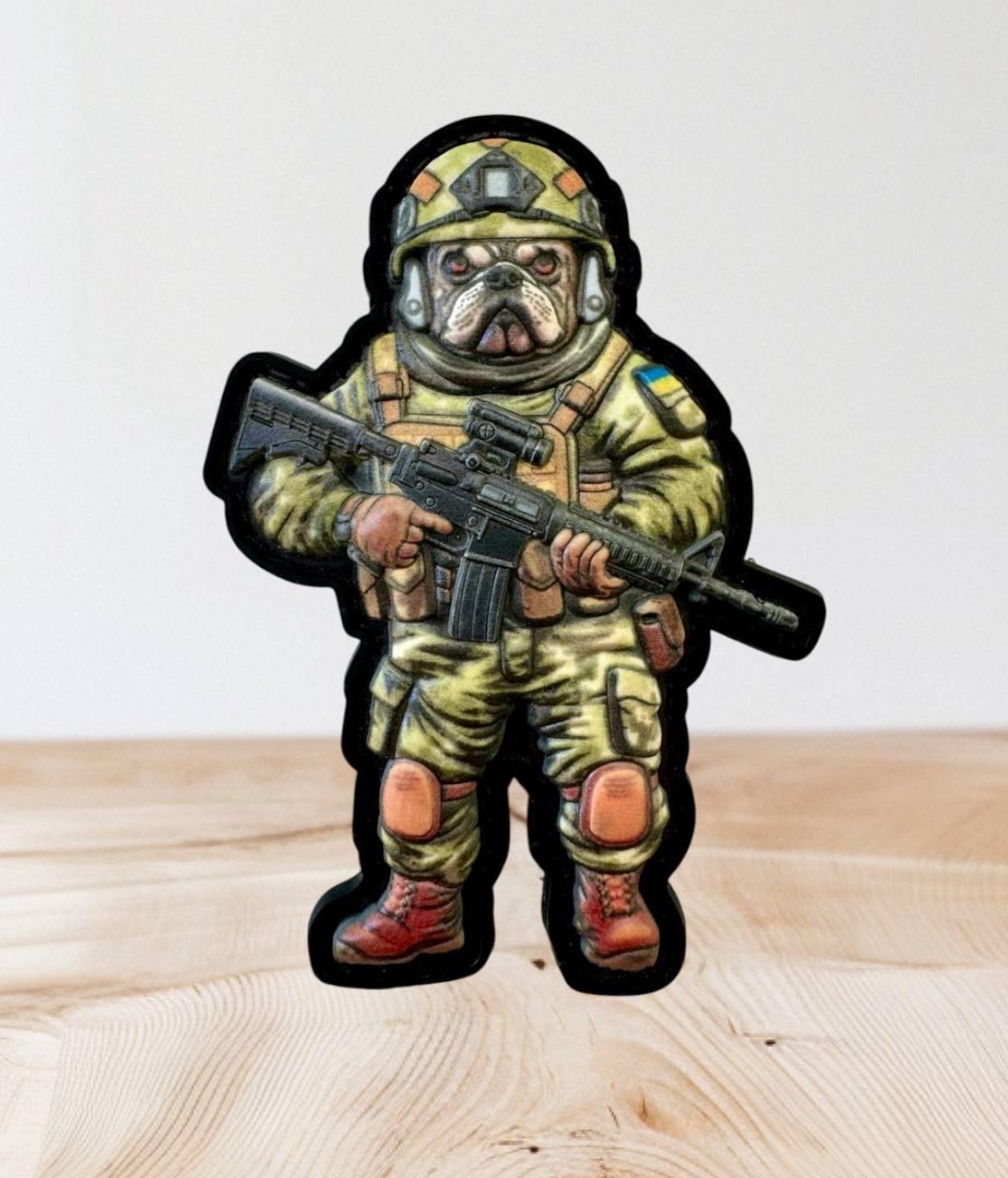 Шеврон патч Бульдог ЗСУ на липучці ПВХ