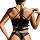 Портупея шкіряна Star Night Leather Chest Harness Straps чорний, фото 3