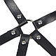 Портупея шкіряна Star Night Leather Chest Harness Straps чорний, фото 9