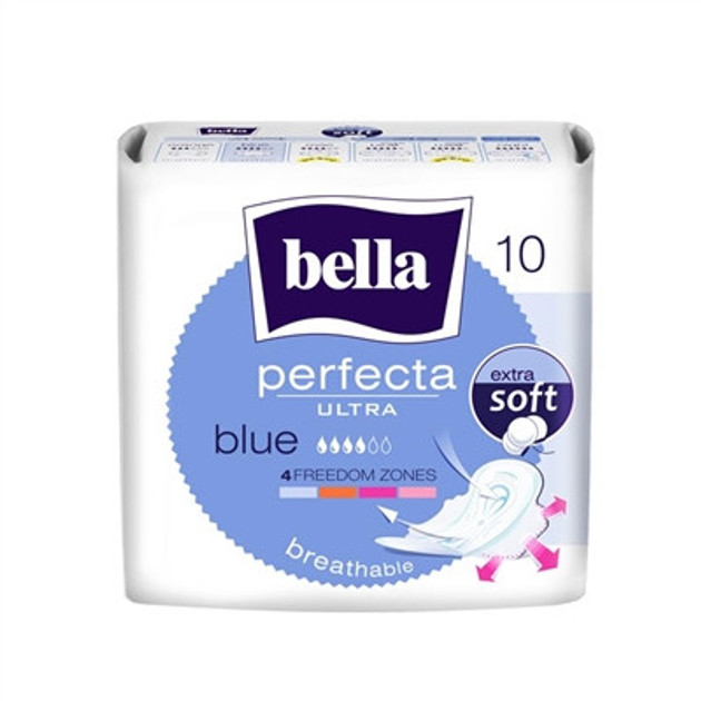 Прокладки гігієнічні Bella Perfecta Ultra Blue, 10 шт. (Белла) 4 краплі, фото 1