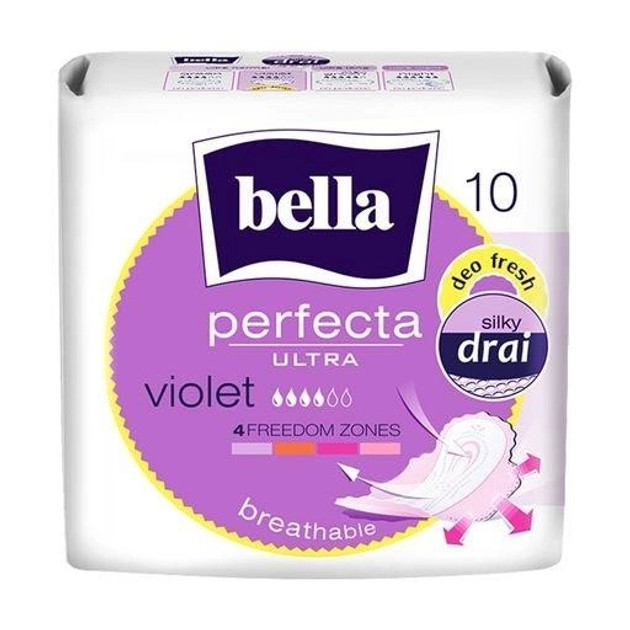 Прокладки гігієнічні Perfecta Ultra Violet Deo Fresh, 10 шт. (Белла) 4 краплі