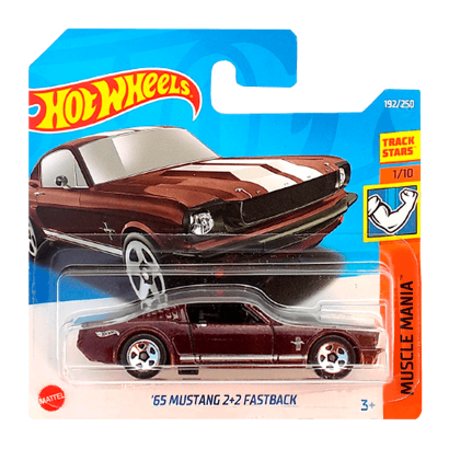 Машинка Хот Вілс 1:64 `65 Mustang 2+2 Fastback колекція Muscle Mania Hot Wheels Mattel HCX81