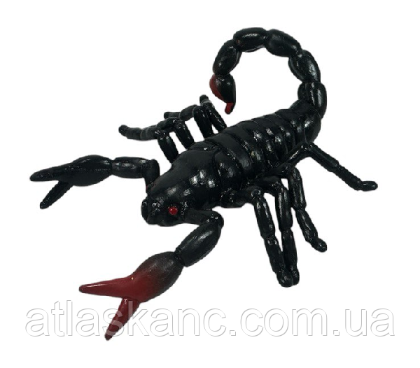Іграшка силіконова антистрес Скорпіон чорний 10 см 03399, фото 1