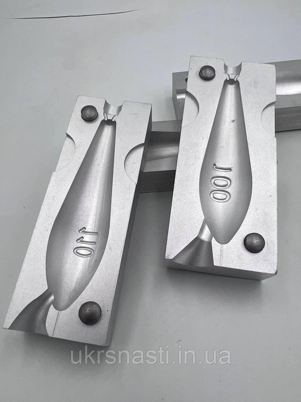 Якісна форма для коропових грузил Куля 120 г, метал Д16Т, Форми для лиття рибальських грузил, фото 1