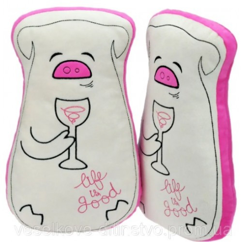 Подушка свинка Хрюня 35*21см