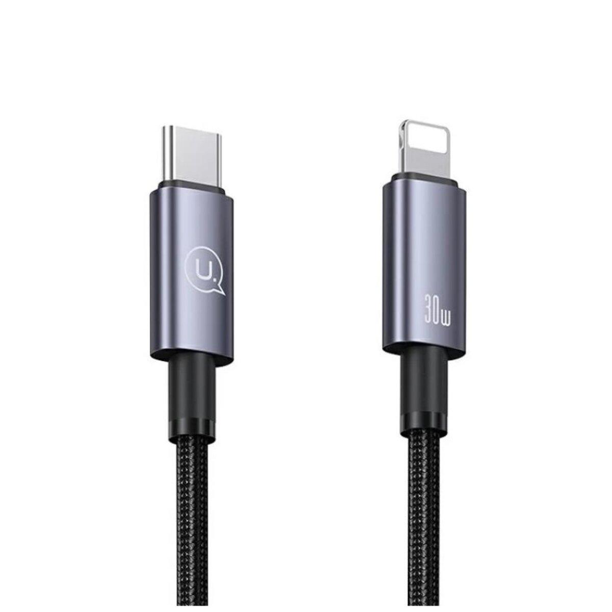 Кабель Usams US-SJ679 Type-C To Lightning 30W Aluminum Alloy Fast Charging & Data Cable -Sufeng Series tarnish