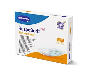 Самоклеюча силіконова пов'язка з суперабсорбуючим полімером RespoSorb® Silicone Border 16 х 26см 1 шт