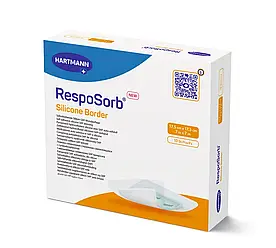 Самоклеюча силіконова пов'язка з суперабсорбуючим полімером RespoSorb® Silicone Border 17,5 х 17,5см 1 шт