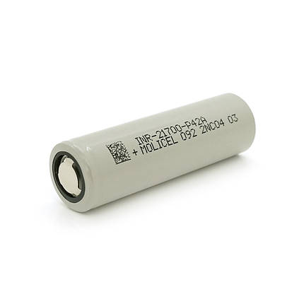 Акумулятор 21700 Li-Ion Molicel INR-21700-P42A(B) 4200mAh, 45A, 4.2/3.6/2.5V, Gray, фото 1