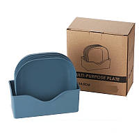 Портативний набір пластикових сервірувальних тарілок із підставкою