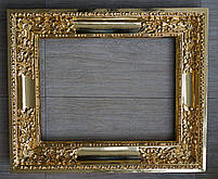 Позолота сусальним золотом старовинної дерев'яної рами з елементами різьблення., фото 2