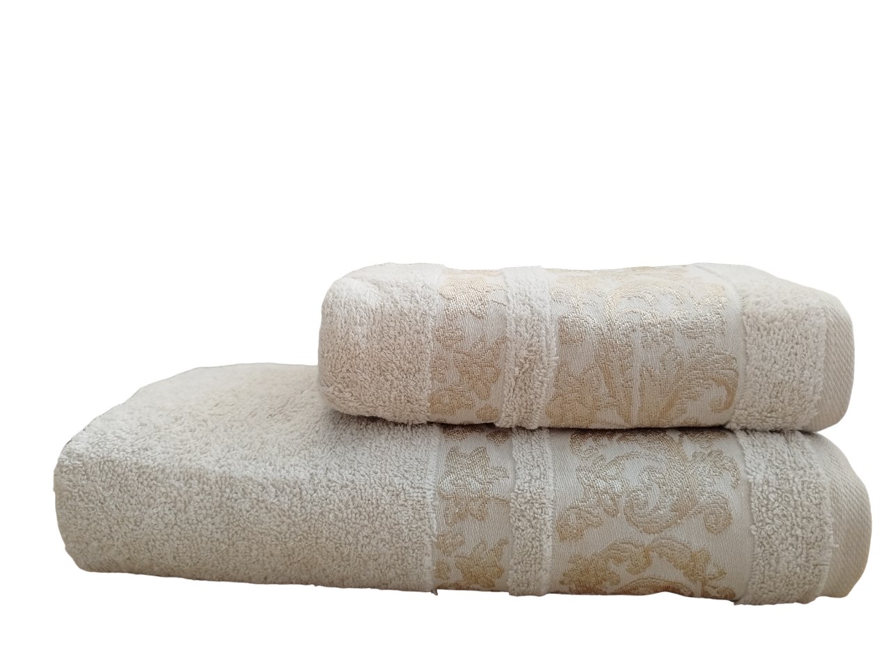 Набір рушників 70х140+ 50х90см  Cestepe Vip Cotton Milano крем