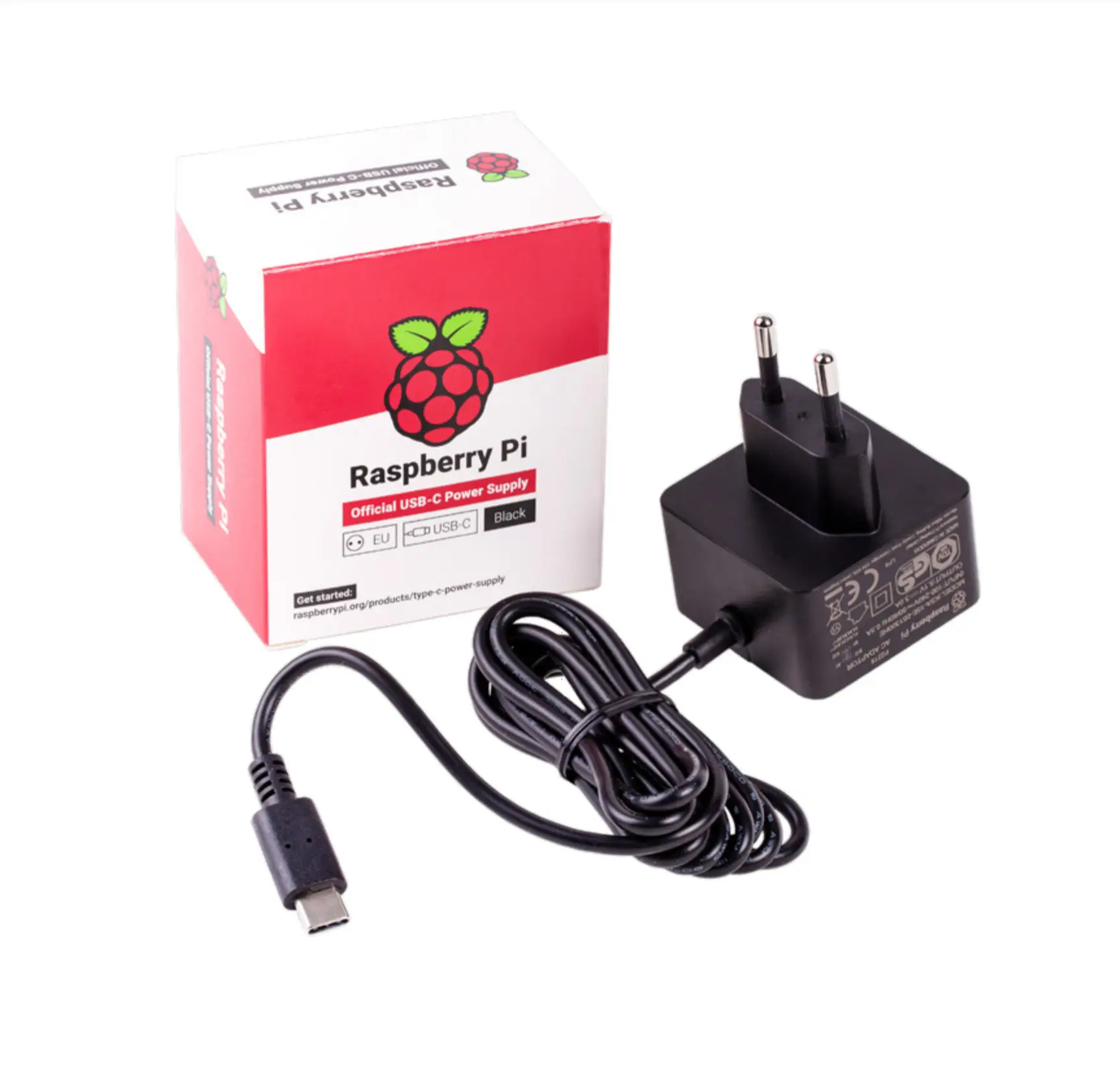 Блок живлення для Raspberry Pi 4, 5В/3А USB-C чорний (офіційний)