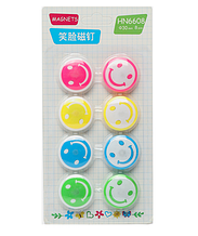 Магніти 30мм. 8шт. Смайлики HS8302 15-13