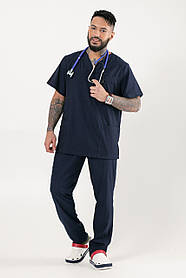 Медичний чоловічий стрейч-костюм Балтімор, Темно-синій