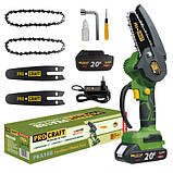 Акумуляторна ланцюгова пилка з АКБ та зарядним пристроєм PKA-18B PROCRAFT, фото 2