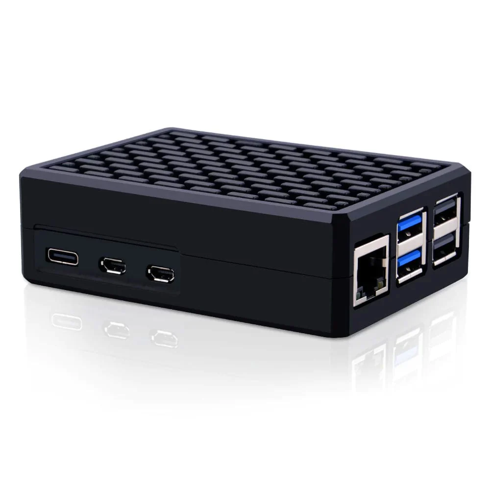 Корпус для Raspberry Pi 5 алюмінієвий чорний Passive Cooling (C-0047)