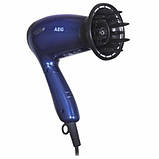 Фен дорожній AEG Foen HTD 5674 (1300 Вт, дифузор, концентратор, складна ручка, прозора сумка), фото 3