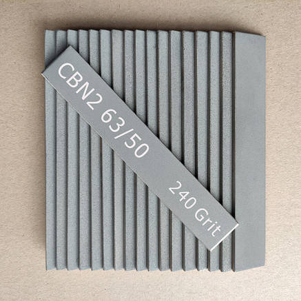 Ельборовий брусок МО 150х25х3 зер.63/50 ПОЛТ ПРЕМІУМ зв'язка М2-01 (мідно-олов'яна), фото 2