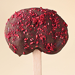 Яблуко в шоколаді з малиною