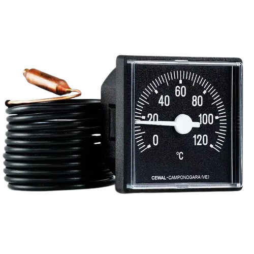 Термометр з виносним датчиком Cewal TQ 52 P (52х52мм 0-120°С L-1500 мм)