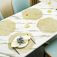 Підставки під тарілки на стіл, плеймати - подтарельники золоті 4шт