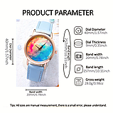 Жіночий кварцовий наручний годинник "Космос" + браслет із серцем, фото 5