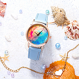 Жіночий кварцовий наручний годинник "Космос" + браслет із серцем, фото 2