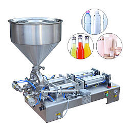 Горизонтальний дозатор пневматичний для рідких і пастоподібних продуктів Vektor G2WG 100-1000 мл подвійний