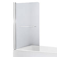 Штора на ванну 80х150, скло прозоре, ліва