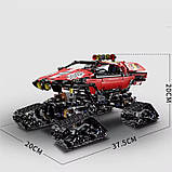 Конструктор гоночна машина на гусеничному ходу з дистанційним керуванням на 1381 деталь, червоний, фото 3