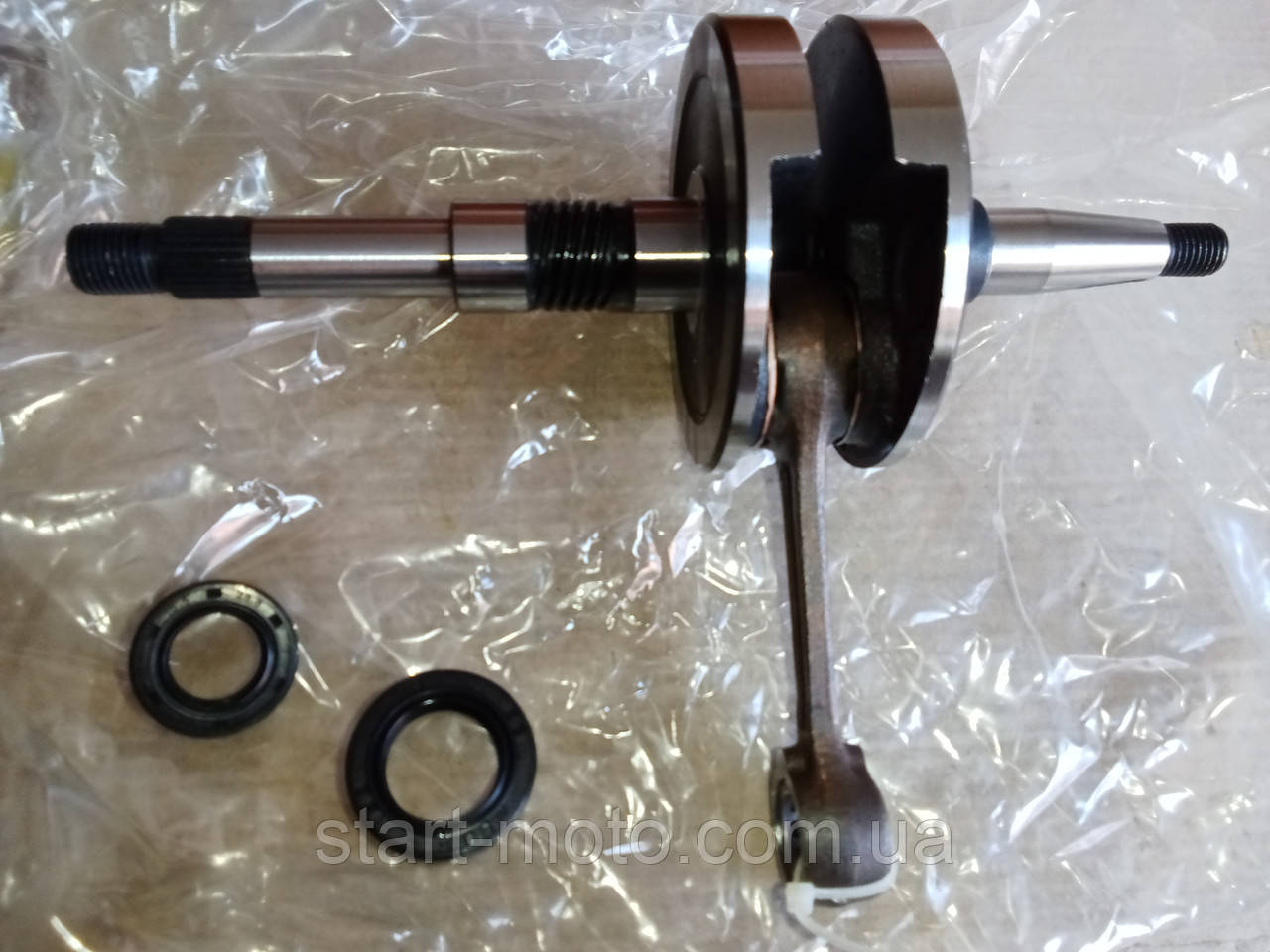 HONDA-50 2T LEAD-50 AF48 Коленвал у зборі + сальники/гойдалка, фото 1