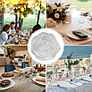 Підставки під тарілки на стіл, плеймати - подтарельники L00177-2 срібні 4шт, фото 5