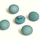 Гудзик овальний сатиновий бірюзовий 10/12мм