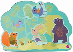 Розвивальна іграшка настінна  Oribel Veritiplay "Веселий кролик та його друзі" (Niz15589)