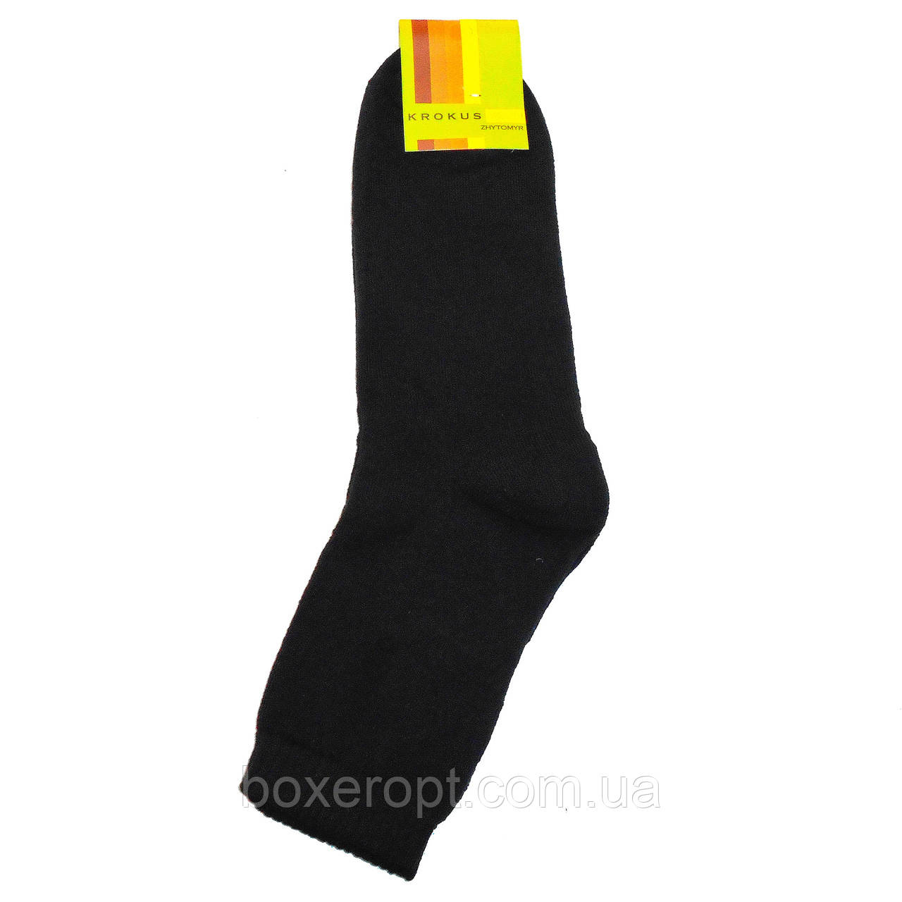 Підліткові махрові шкарпетки Krokus - 21.00 грн./пара (чорні), фото 1