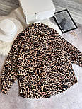 Жіноча тепла сорочка флісова в леопардовий принт (р. 42-48) 63131079, фото 10