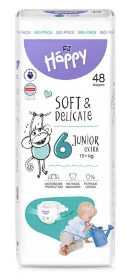 Підгузки дитячі Bella Baby Happy Junior Extra 6 (15+ кг) 48 шт, фото 1
