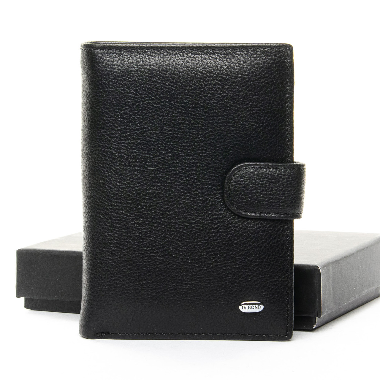 Чоловіче шкіряне портмоне DR. BOND M25-1 black.Купити чоловічі гаманці гуртом і в роздріб в Україні., фото 1