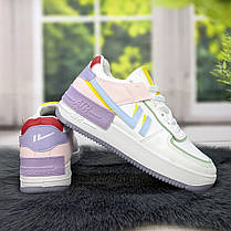 Кросівки кеди жіночі білі з бузковим Veagia 4565, фото 4