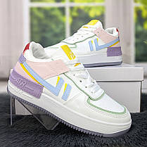 Кросівки кеди жіночі білі з бузковим Veagia 4565, фото 5