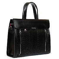 Жіноча шкіряна сумка 5052 black.Купити жіночі сумки гуртом і в роздріб із натуральної шкіри в Україні, фото 3