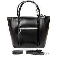 Cумка жіноча шкіряна 9712 black.Купити сумки жіночі із натуральної шкіри trandbags.com.ua, фото 4